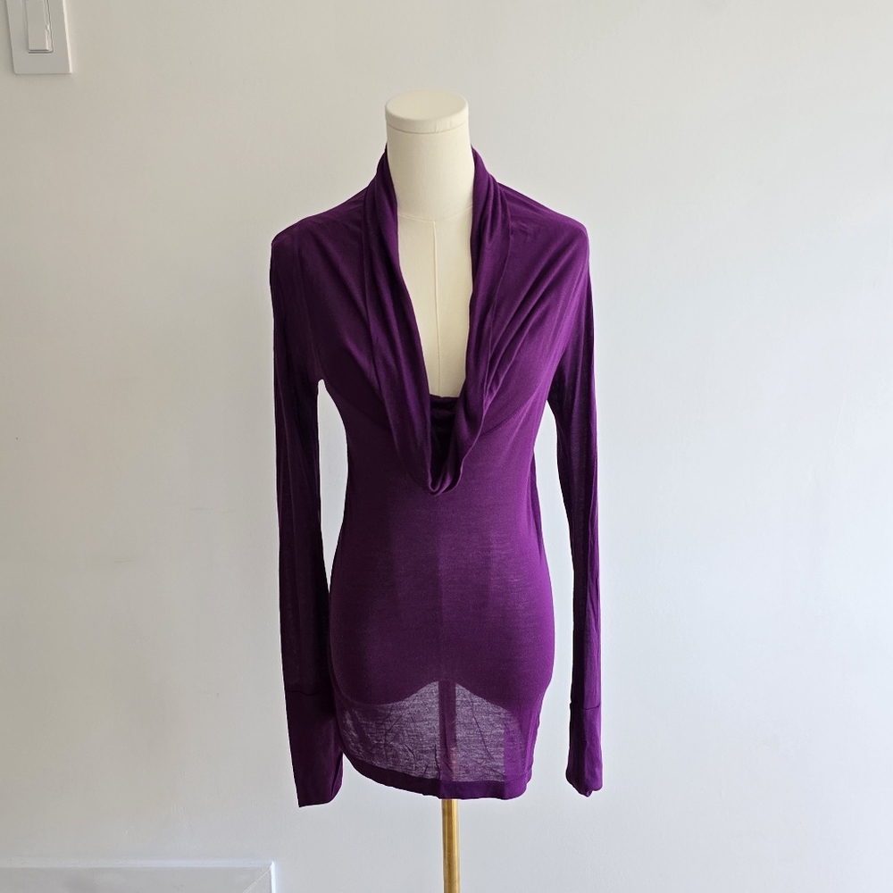 LA Made Purple Cowl Neck Top - Size Small / XS NWT